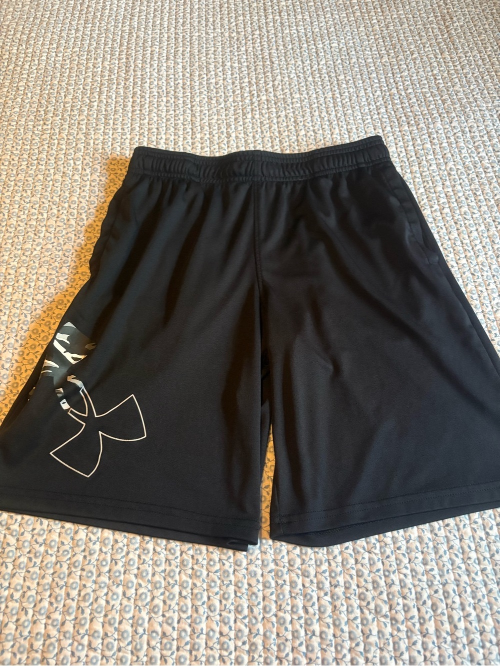 Under Armour Black Athletic Shorts with Logo Accent